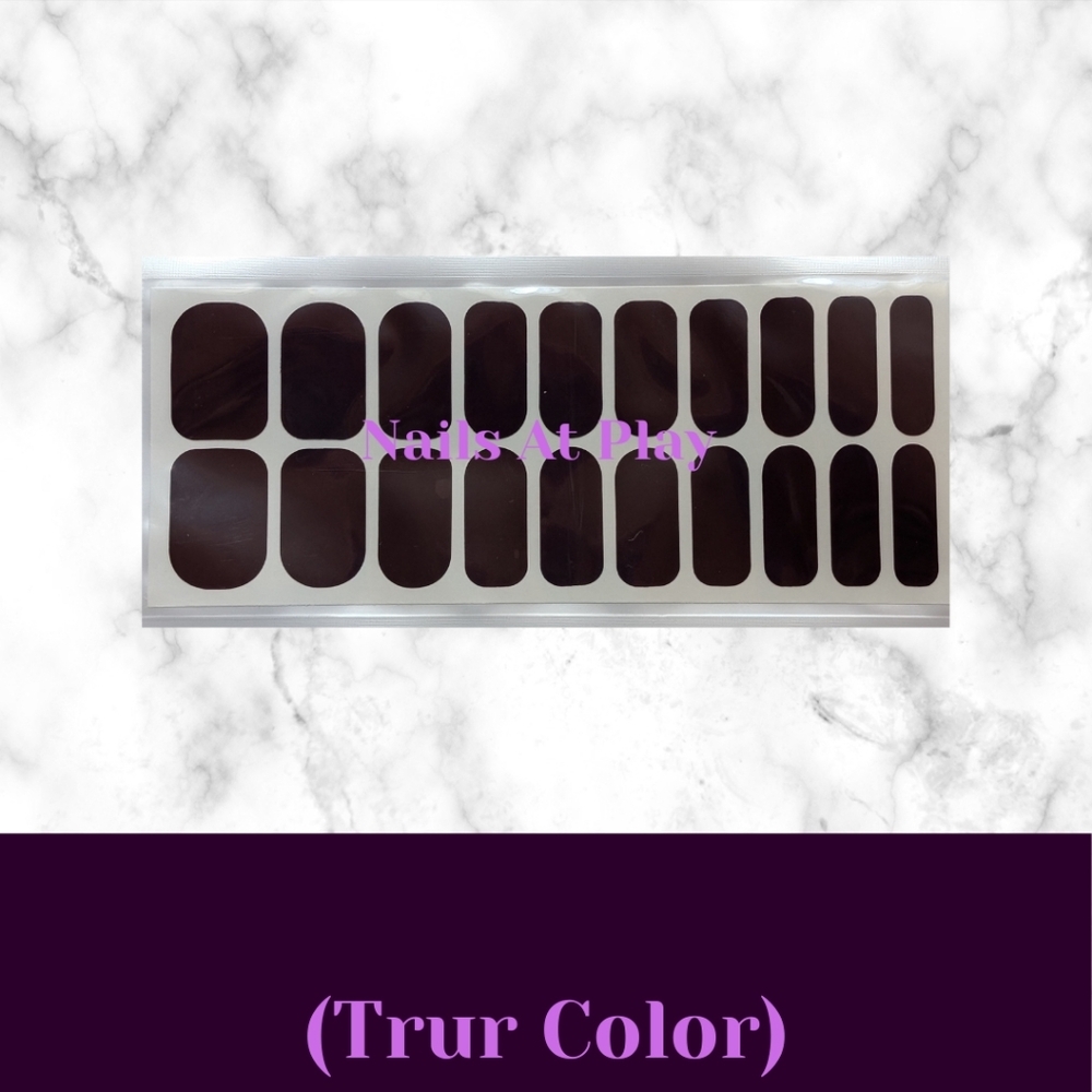 Easy Gellies Nail Wraps - Dark Purple (solid color)